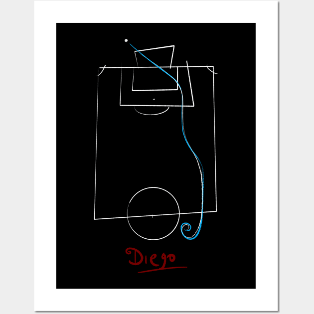 Maradona: Football art (minimal) Wall Art by Glap